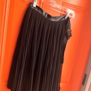 Elegant Black Pleated Over Skirt